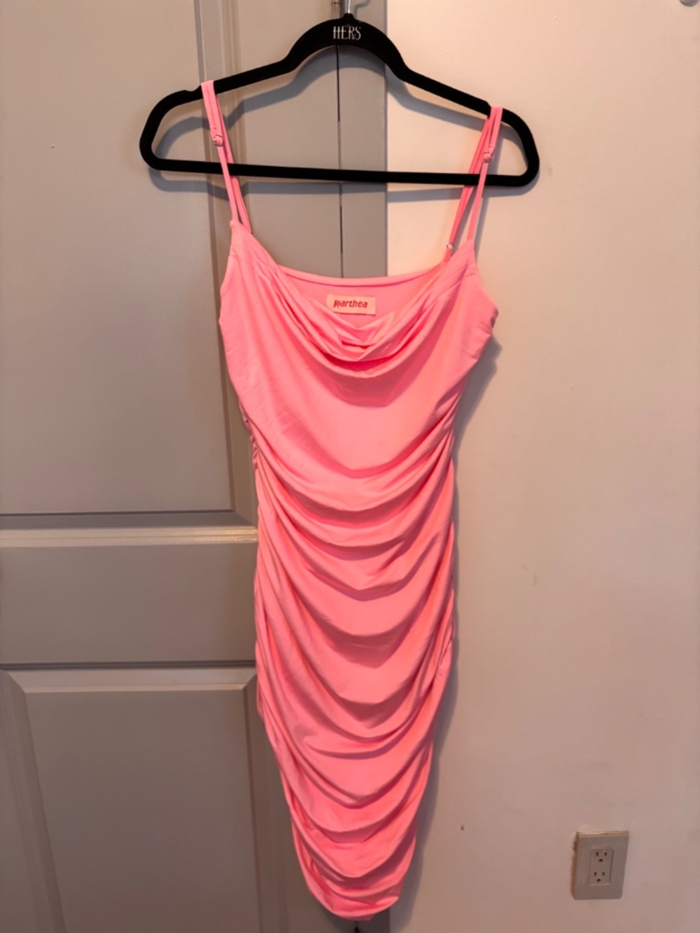 Parthea Pink Ruched Bodycon Dress - Picture 12 of 12